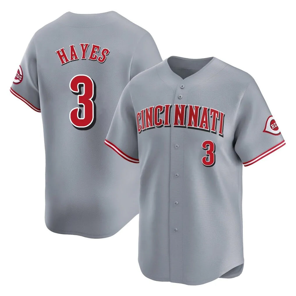 Cincinnati Reds #3 Ke'Bryan Hayes Player Gray HOLBERT Home Limited Stitched Jerseys