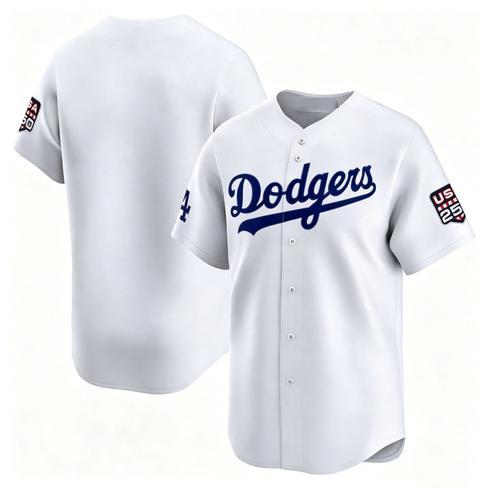 Los Angeles Dodgers White HOLBERT USA 250 Limited Stitched Jersey