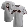 Arizona Diamondbacks #4 Ketel Marte Player Gray HOLBERT Road Limited Elite Home Game Stitched Jerseys