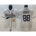 Chicago White Sox #88 Luis Robert Number White HOLBERT Cool Base Stitched Jersey