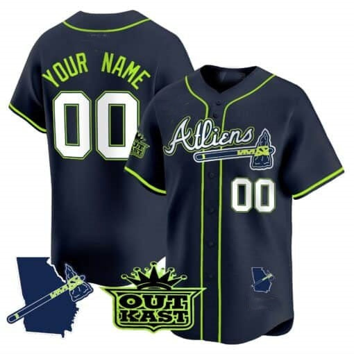 Custom Atlanta Braves Atliens Vapor Premier Limited Jersey V2 ¨C All Stitched-Navy HOLBERT
