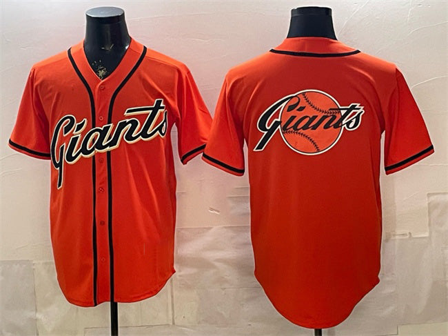 San Francisco Giants Team Big Logo Orange HOLBERT Cool Base Stitched Jersey