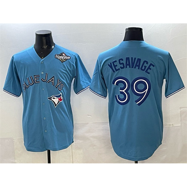 Toronto Blue Jays #39 Trey Yesavage Blue HOLBERT 2025 World Series Home Cool Base Stitched Jersey