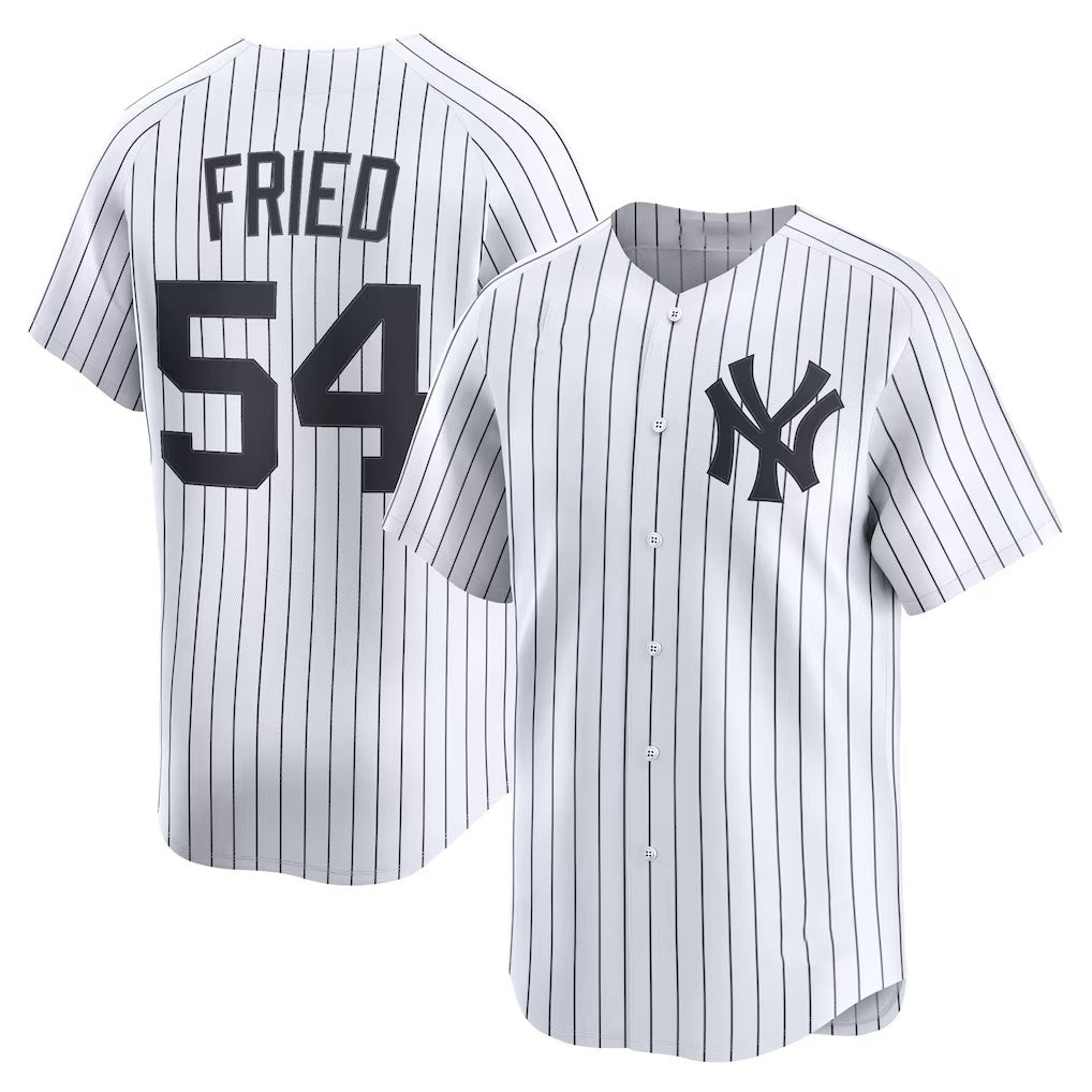 New York Yankees #54 Max Fried White HOLBERT Home Limited Player Jersey 2