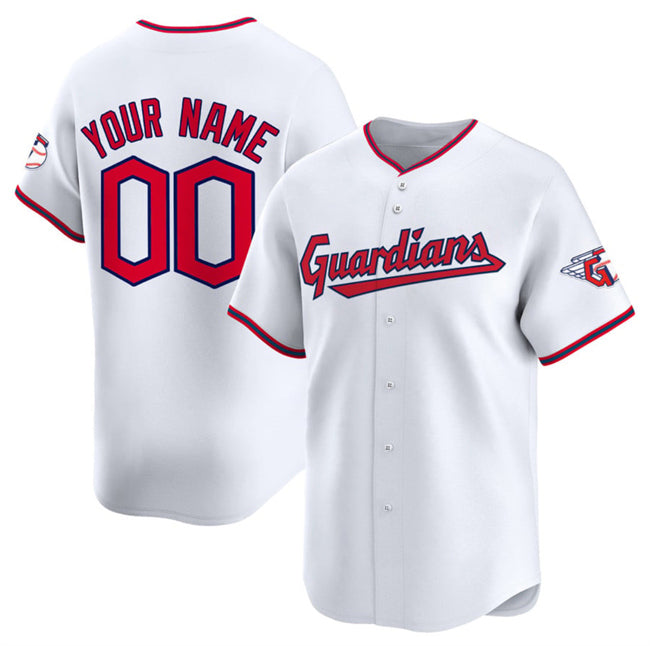 Custom Cleveland Guardians Active Player White HOLBERT Home Limited Stitched Jersey