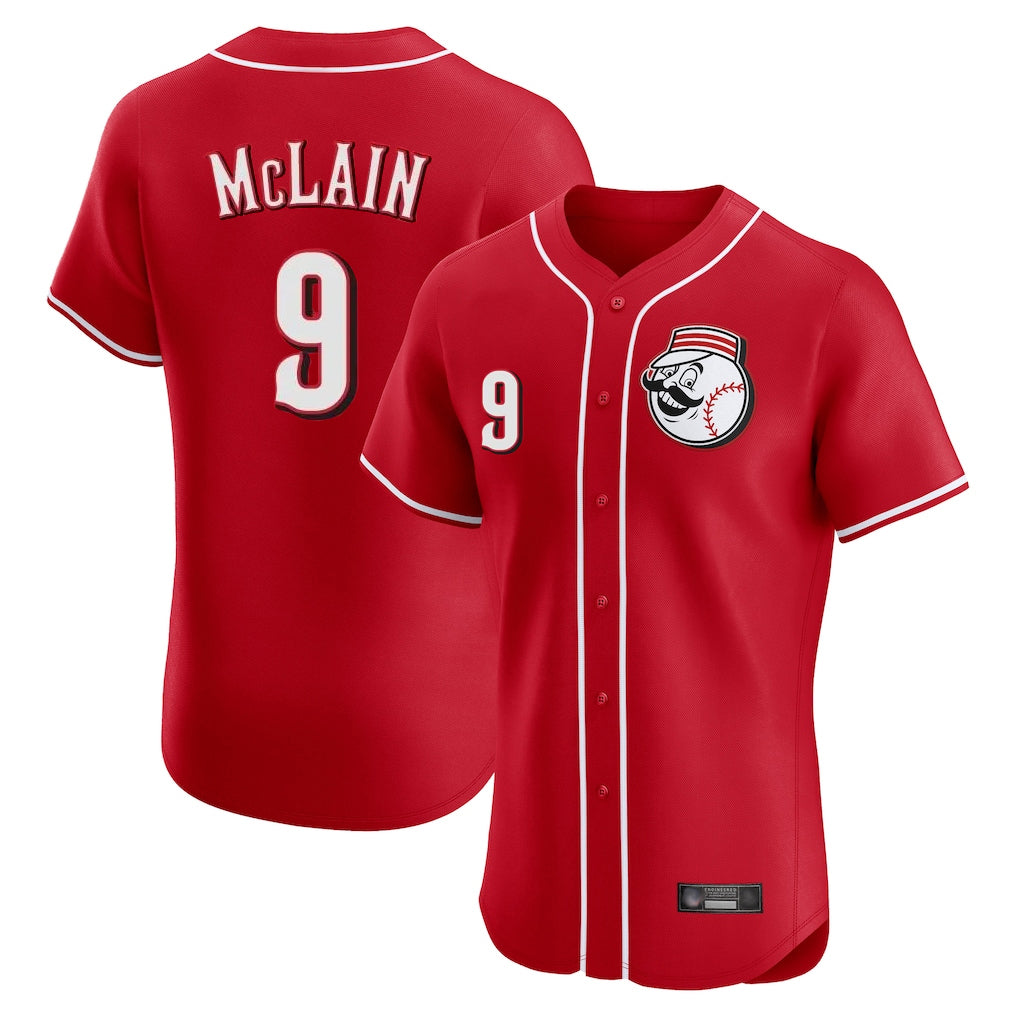 Cincinnati Reds #9 Matt McLain Player Red HOLBERT Limited Elite Home Game Stitched Jerseys