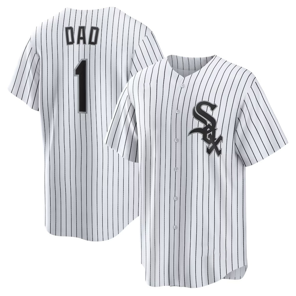 Chicago White Sox White HOLBERT #1 Dad Home Replica Jersey