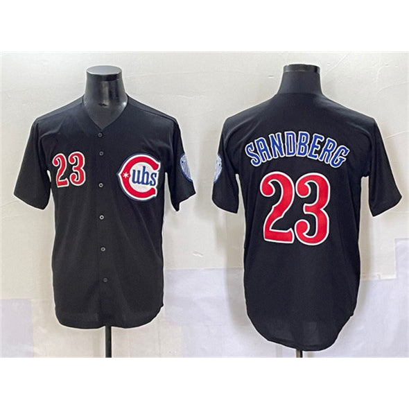 Chicago Cubs #23 Ryne Sandberg Black HOLBERT Limited Stitched Jersey