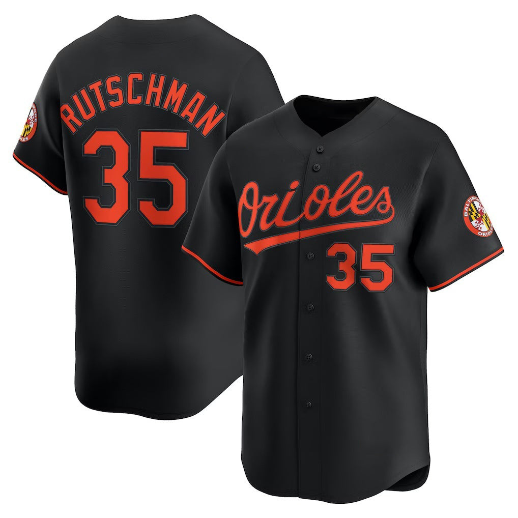 Baltimore Orioles #35 Adley Rutschman Black HOLBERT Alternate Limited Player Jersey