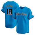 Miami Marlins #18 Griffin Conine Player Blue HOLBERT Home Limited Stitched Jerseys
