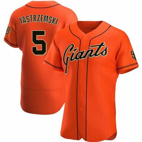 San Francisco Giants #5 Mike Yastrzemski Orange HOLBERT Flex Base Jersey