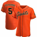 San Francisco Giants #5 Mike Yastrzemski Orange HOLBERT Flex Base Jersey