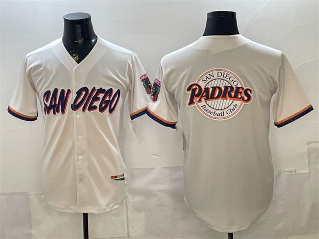 San Diego Padres Team Big Logo Cream HOLBERT 2026 City Connect Stadium Stitched Jersey