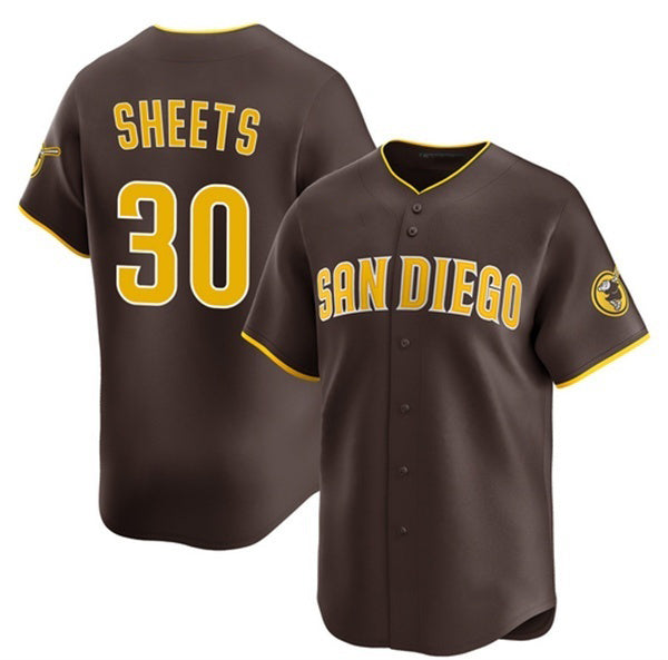 San Diego Padres #30 Gavin Sheets Brown HOLBERT 2026 Road Limited Stitched Jersey