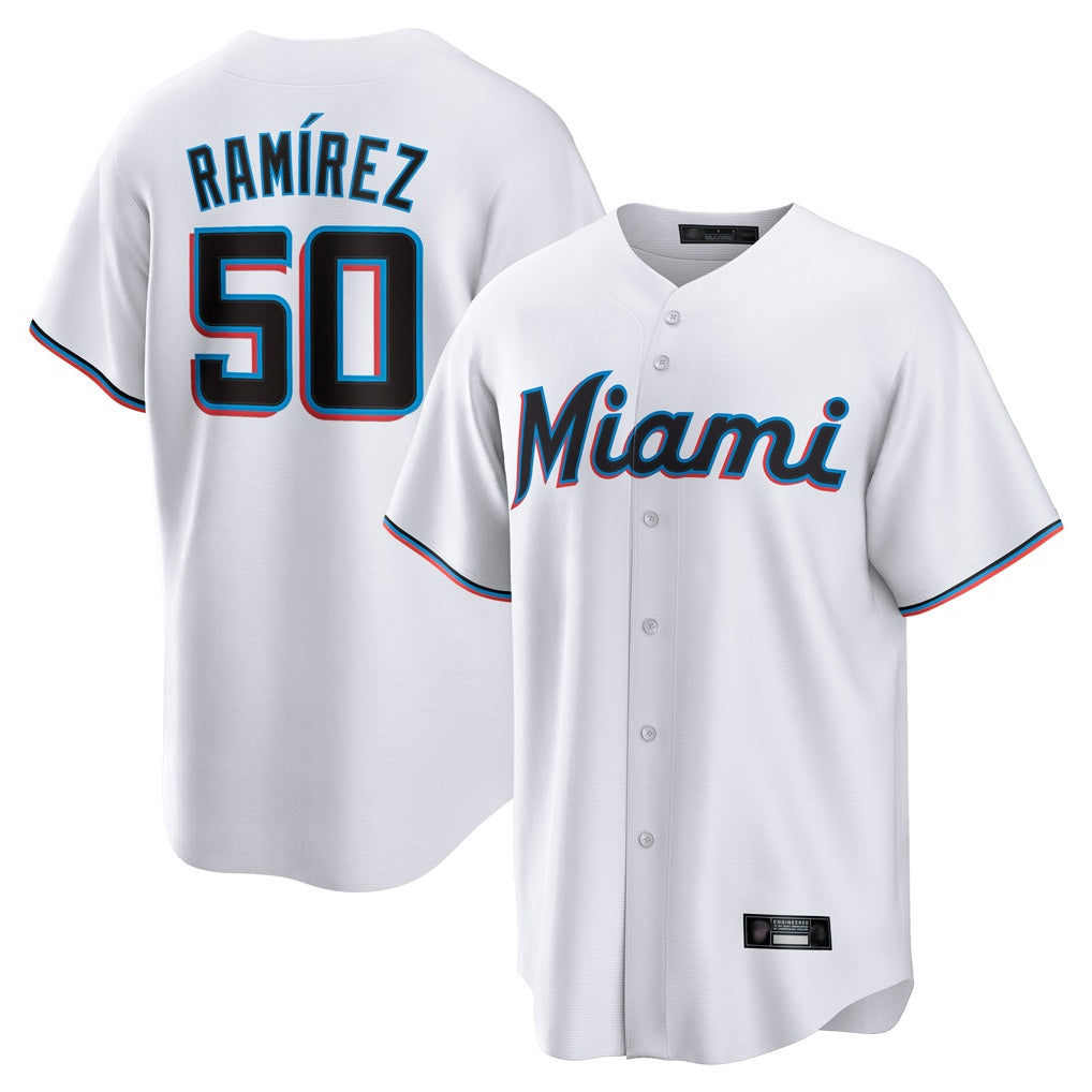 Miami Marlins #50 Agustin Ramirez Player White HOLBERT Home Game Stitched Jerseys