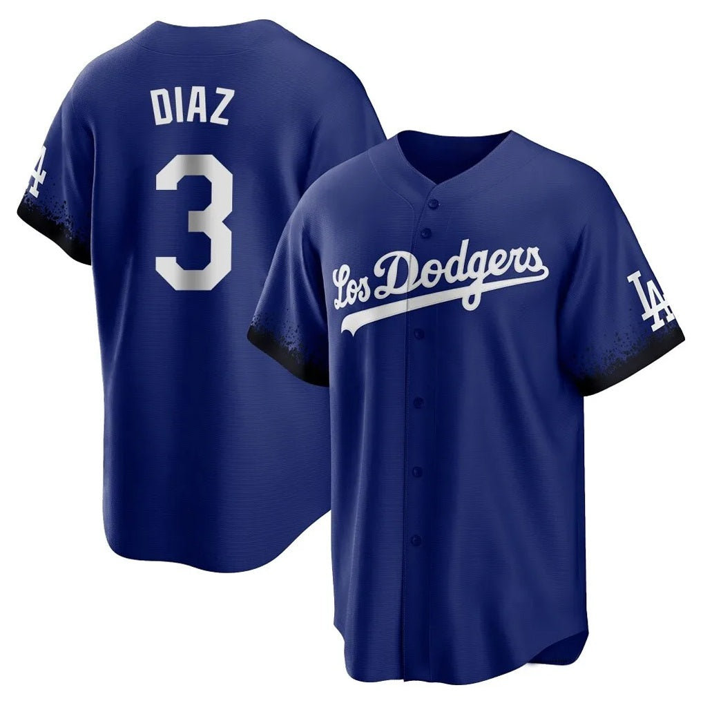 Los Angeles Dodgers #3 Edwin D¨ªaz Player Royal HOLBERT City Connect Home Game Stitched Jerseys