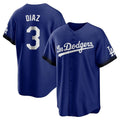Los Angeles Dodgers #3 Edwin D¨ªaz Player Royal HOLBERT City Connect Home Game Stitched Jerseys