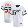 Houston Astros #53 Cristian Javier Player White HOLBERT City Connect Limited Home Stitched Jerseys