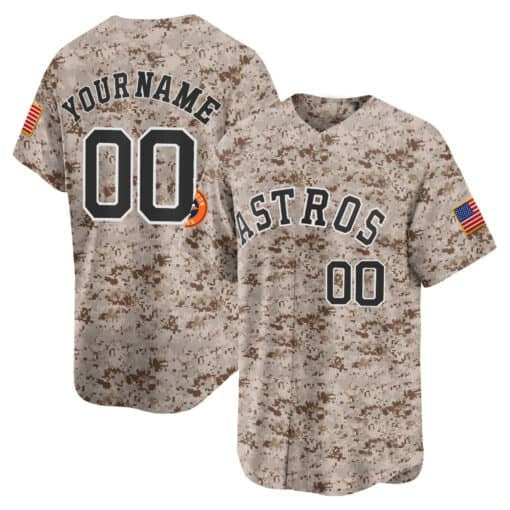 Custom Houston Astros USMC Alternate Vapor Premier Limited Jersey ¨C Desert HOLBERT