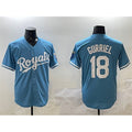 Kansas City Royals #18 Yuli Gurriel Blue HOLBERT Cool Base Stitched Jersey