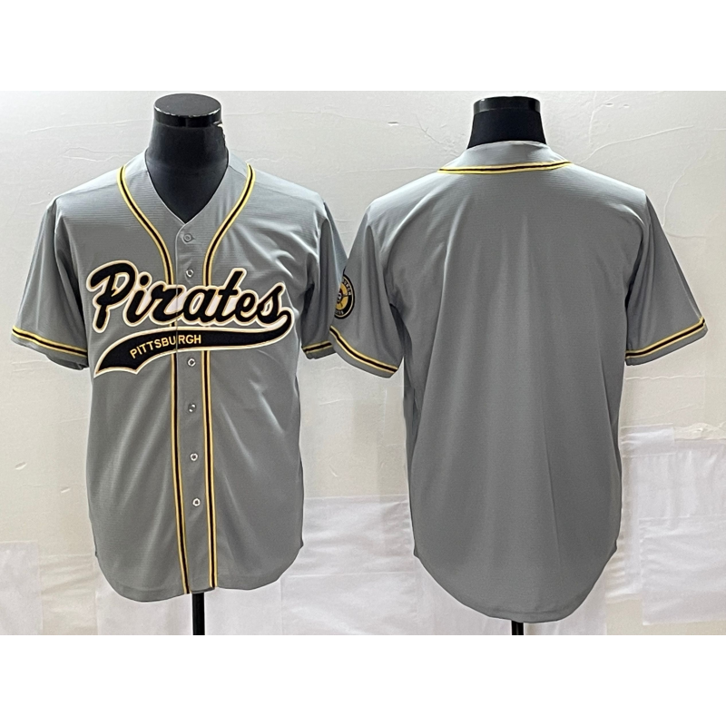 Pittsburgh Pirates Blank Grey HOLBERT Cool Base Stitched Jersey