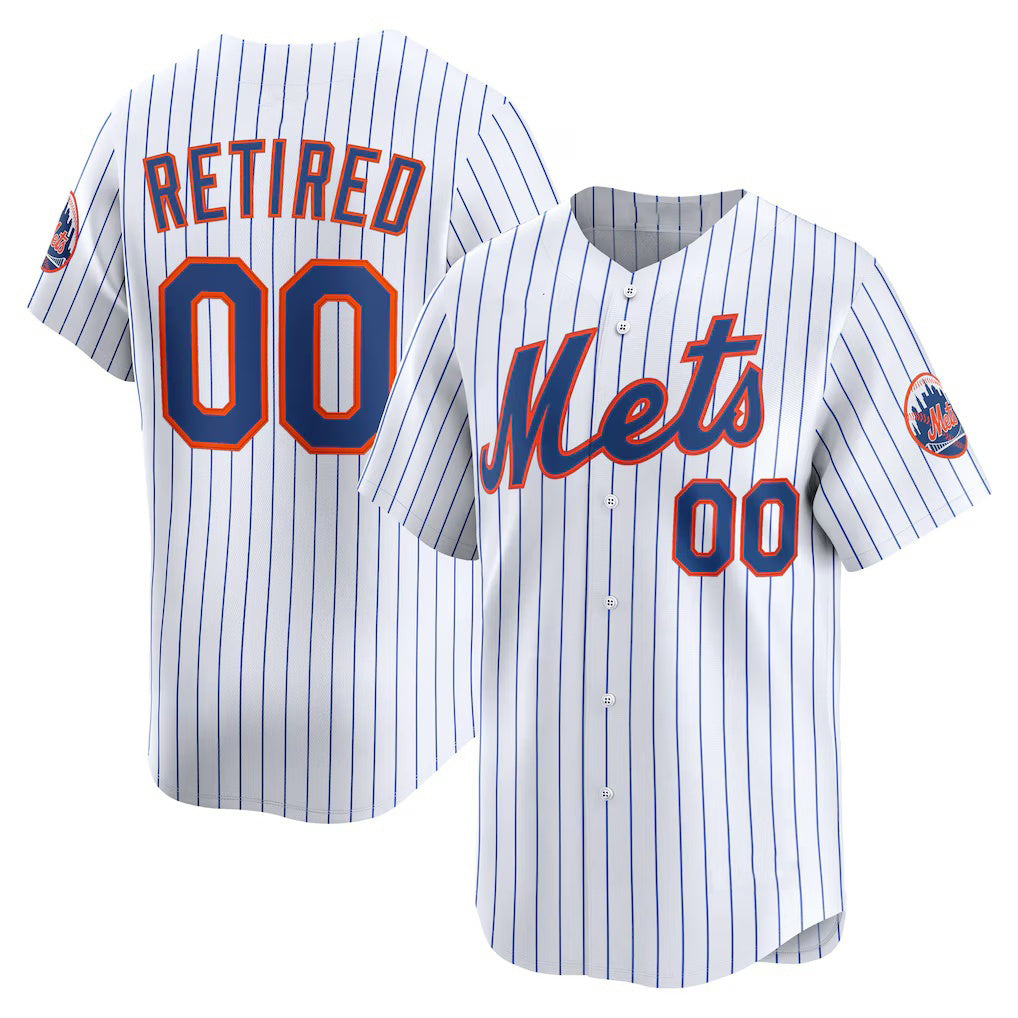 Custom New York Mets White HOLBERT Home Limited Pick-A-Player Retired Roster Jersey