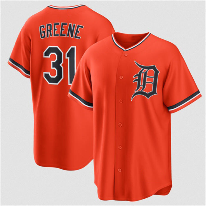 Detroit Tigers #31 Riley Greene Orange HOLBERT Alternate Stitched Jersey