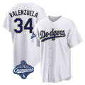 Los Angeles Dodgers #34 Fernando Valenzuela Player Gold White HOLBERT World Series Meet 2026 Collection Stadium Game Stitched Jerseys
