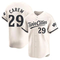 Minnesota Twins #29 Rod Carew Player Cream HOLBERTHome Limited Stitched Jerseys