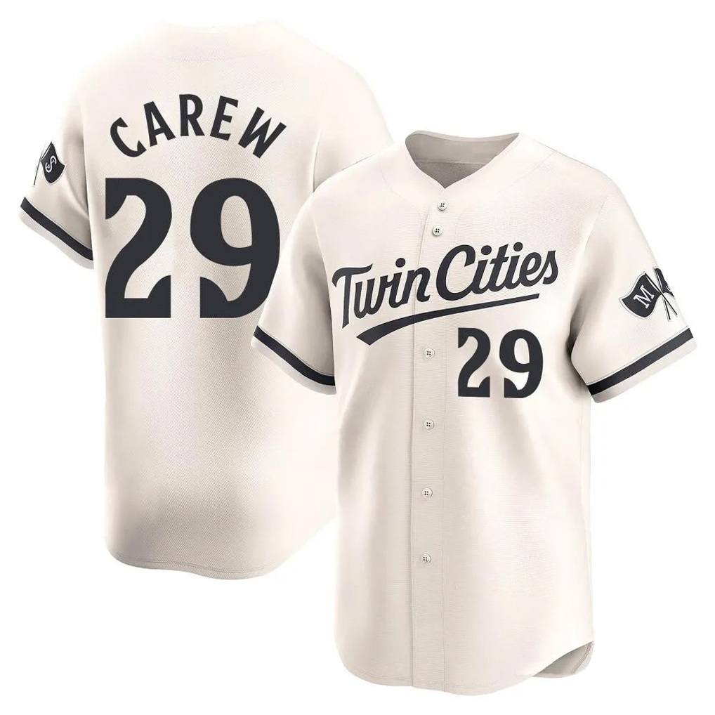 Minnesota Twins #29 Rod Carew Player Cream HOLBERTHome Limited Stitched Jerseys