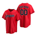 Custom Cleveland Indians Red HOLBERT Stitched Cool Base Jersey