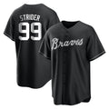 Atlanta Braves #99 Spencer Strider Player Black HOLBERT Home Game Stitched Jerseys