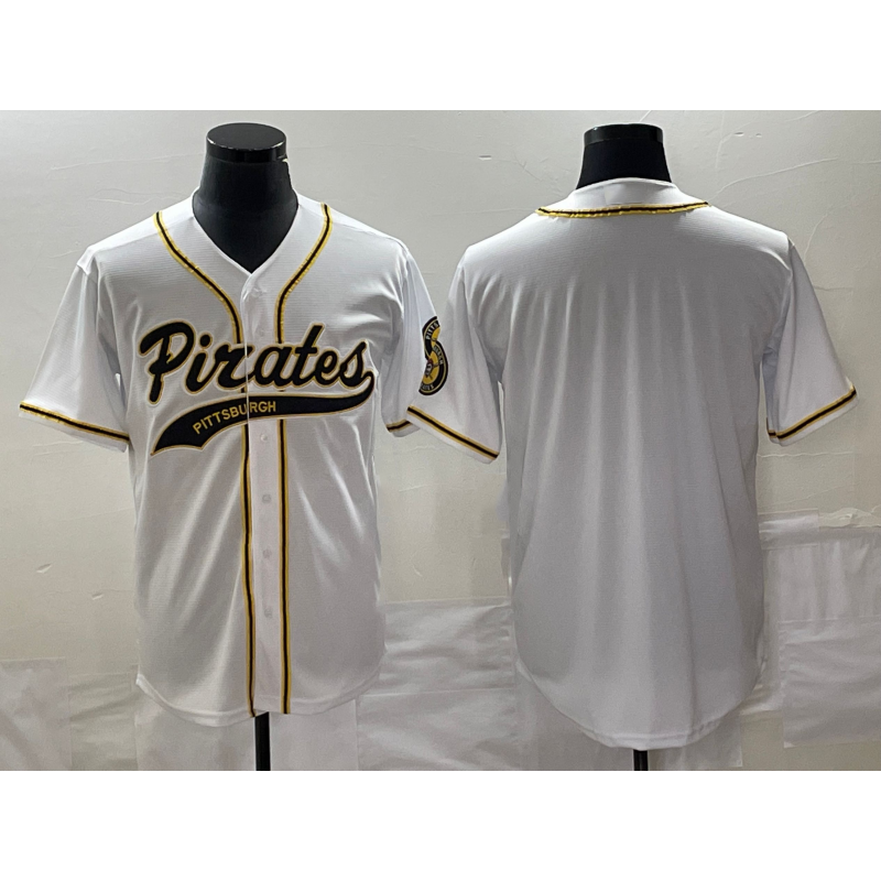 Pittsburgh Pirates Blank White HOLBERT Cool Base Stitched Jersey