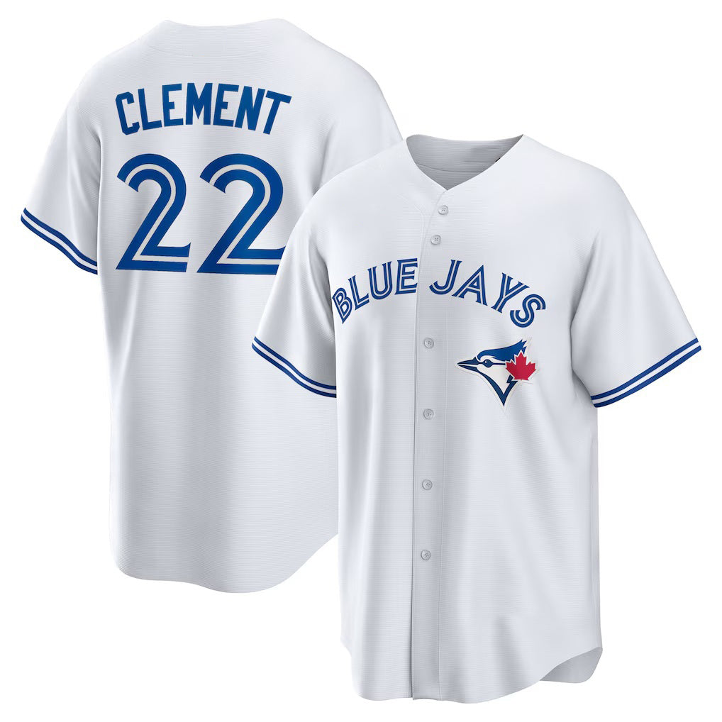 Toronto Blue Jays #22 Ernie Clement White HOLBERT Home Replica Jersey