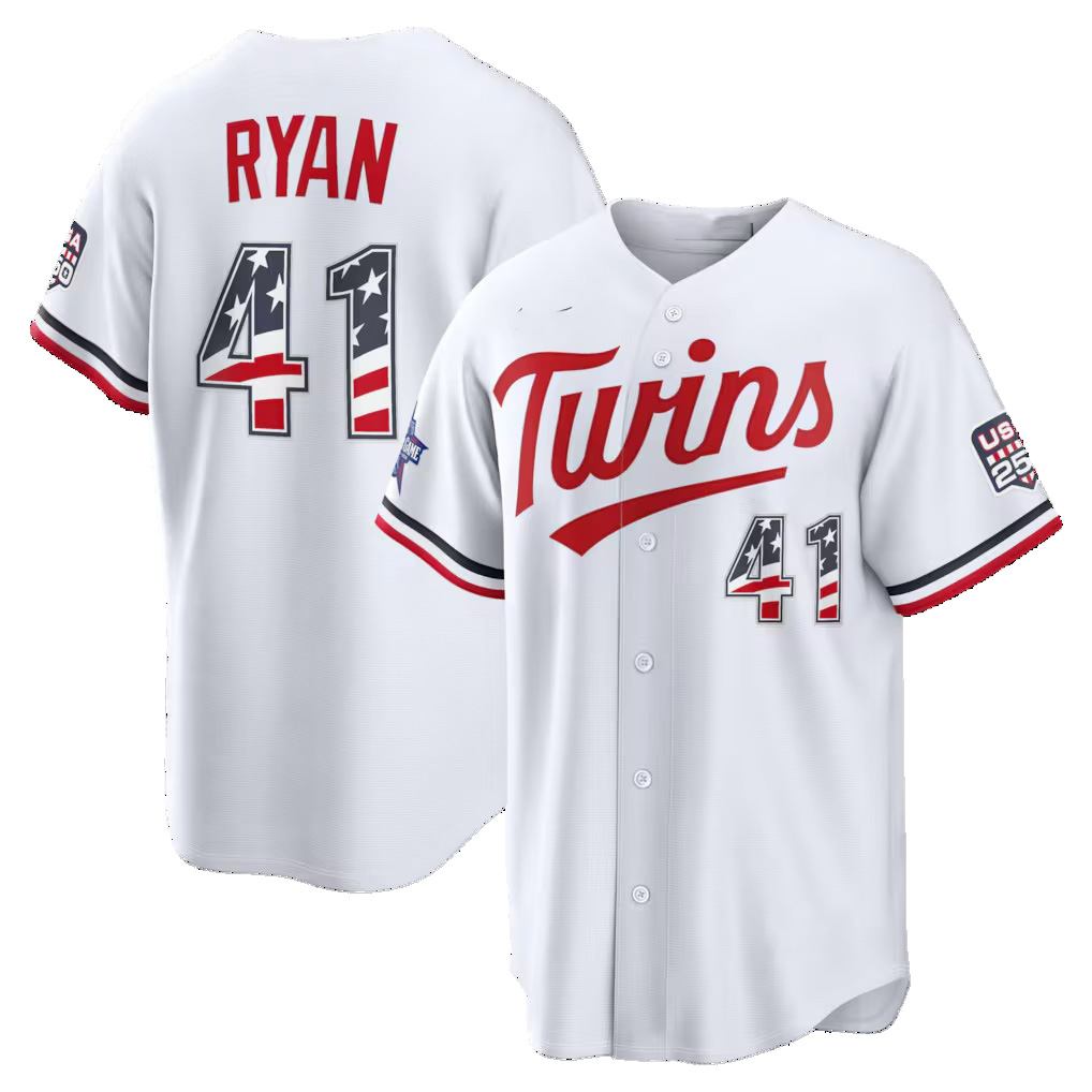 Minnesota Twins #41 Joe Ryan 2026 All-Star Edition Stars & Stripes White HOLBERTStadium Jersey