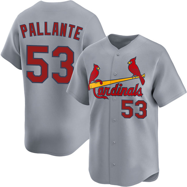 St. Louis Cardinals #53 Andre Pallante Gray HOLBERT 2024 Away Limited Stitched Jersey