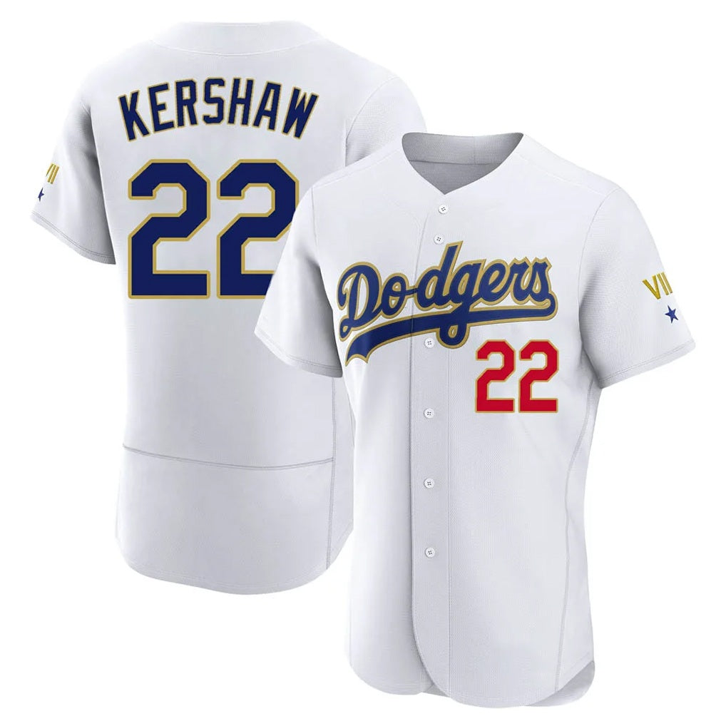 Los Angeles Dodgers #22 Clayton Kershaw Player Gold White HOLBERT 2026 Collection Stadium Limited Elite Stitched Jerseys
