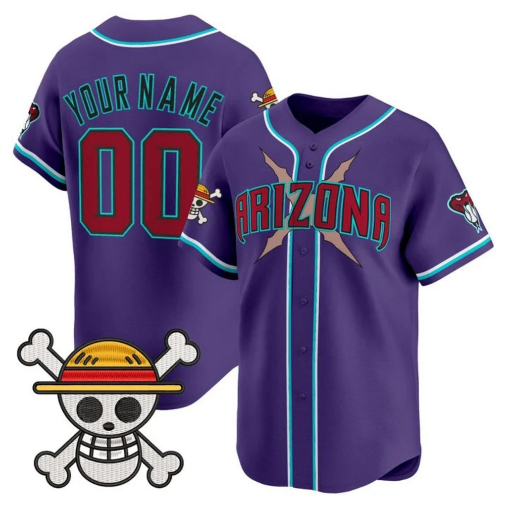 Custom Arizona Diamondbacks x One Piece Purple HOLBERT Vapor Premier Limited Jersey - Stitched
