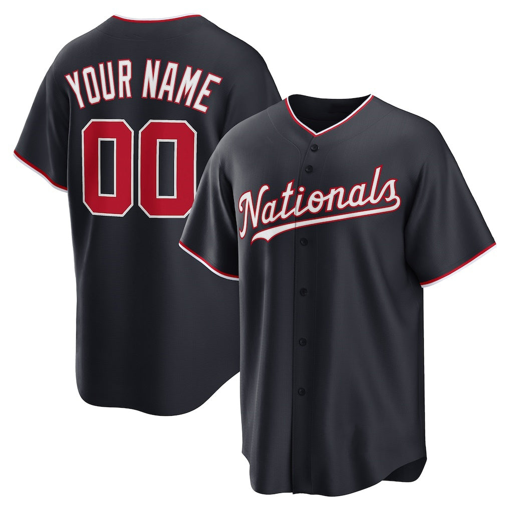 Custom Washington Nationals Navy HOLBERT Alternate Replica Jersey
