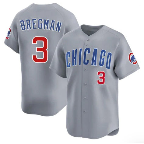 Chicago Cubs #3 Alex Bregman Gray HOLBERT 2026 Limited Stitched Jersey