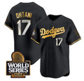 Los Angeles Dodgers #17 Shohei Ohtani Black Gold HOLBERT 2024 World Series Limited Stitched Jersey
