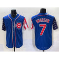 Chicago Cubs #7 Dansby Swanson Royal HOLBERT 2025 Independence Day Vapor Premier Limited Stitched Jersey