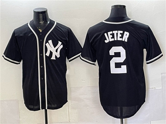 New York Yankees #2 Derek Jeter 2026 Fashion Replica Black HOLBERT Out Stitched Jersey