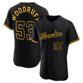 Milwaukee Brewers #53 Brandon Woodruff Player Black HOLBERT Snake Skin City Home Limited Elite Stitched Jerseys