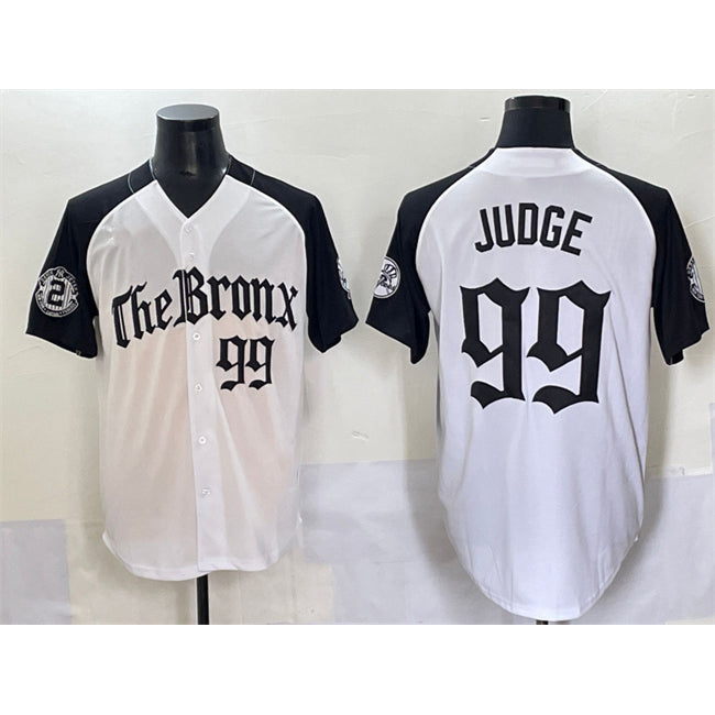 New York Yankees #99 Aaron Judge White Black HOLBERT 'Gothic Legacy Edition' Vapor Premier Limited Stitched Jersey