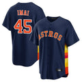 Houston Astros #45 Tatsuya Imai Player Navy HOLBERT Home Game Stitched Jerseys