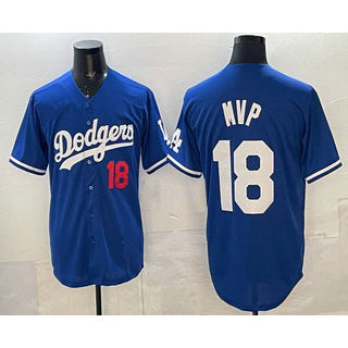 Los Angeles Dodgers #18 Yoshinobu Yamamoto MVP Blue HOLBERT Limited Stitched Jersey
