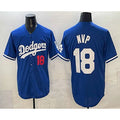 Los Angeles Dodgers #18 Yoshinobu Yamamoto MVP Blue HOLBERT Limited Stitched Jersey