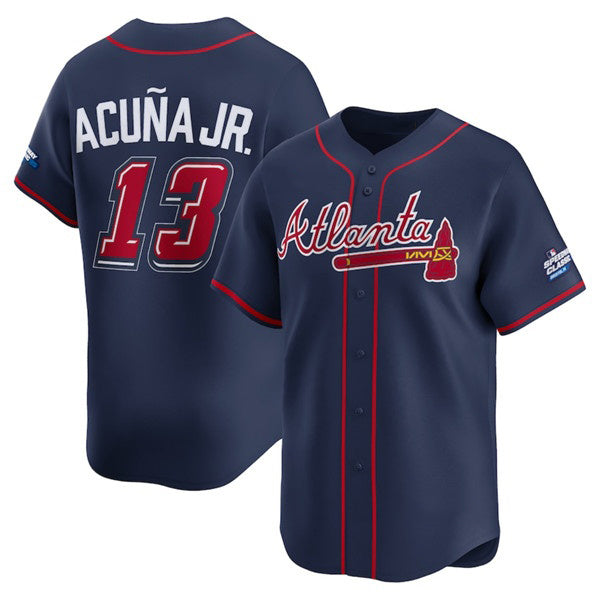 Atlanta Braves #13 Ronald Acuna Jr Navy HOLBERT 2025 Speedway Classic Alternate Limited Stitched Jersey