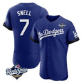 Los Angeles Dodgers #7 Blake Snell Player Royal HOLBERT City Connect Elite World Series Home Stitched Jerseys